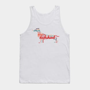 Dachshund Shapecloud Colourful Tank Top